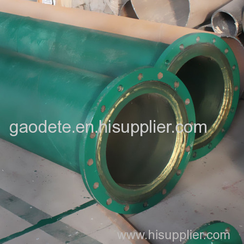 Polyurethane lined steel pipe
