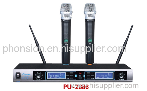 Uhf 2-channels Wireless Microphone