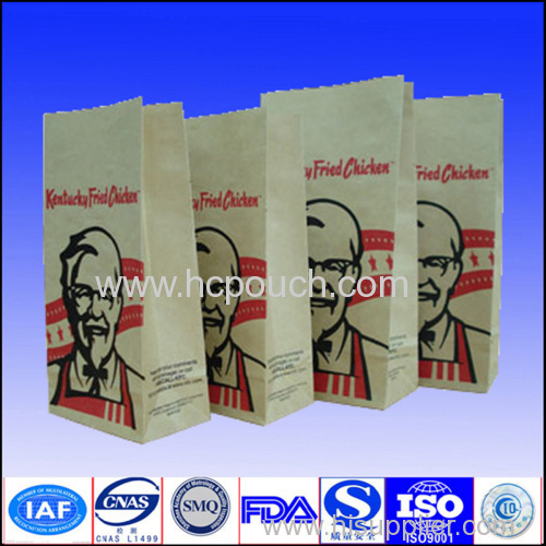 Stand up kraft KFC paper bags