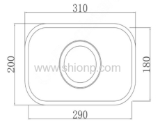 undermount single sink bowl