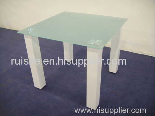 Modern minimalist stylish glass dining table