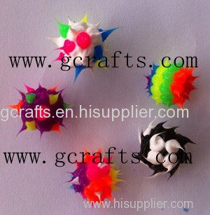 Funny Spiky Rubber Beads for Children's Beading