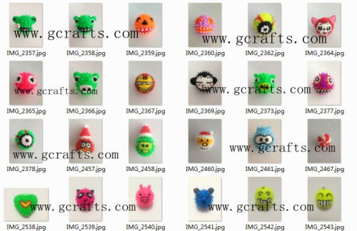 Spiky Rubber Charms, Alloy Charms For necklace, rubber charms for keychains