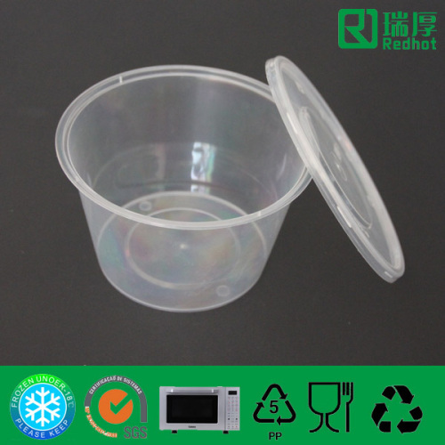 Plastic Disposable Microwaveable Food Storage Container 450ml