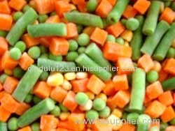 IQF mixed vegetables of carrot dices and green peas&beans and sweet corn