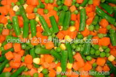 4-way IQF/Frozen mixed vegetables (carrot dices,green peas,green beans and sweet corn kernels)