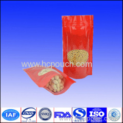 stand up plastic bag with clear windows