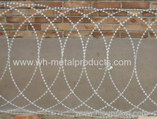 flat wrap razor wire coil OD 500mm 600mm 700mm 900mm