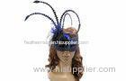 Custom Fashion Blue Plastic Lace Veil Mask For Costume Party