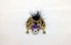 Costume Gorgeous Mens / Ladies Purple Jester Venetian Mask Brooch