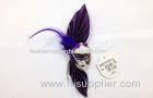 Purple Luxury Handmade Mardi Gras Venetian Mask Brooch For Adult