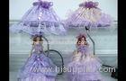 Victorian Lady Porcelain Doll Light , Purple Fairy Baby Doll Lamp