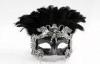 Costume Party Venetian Masquerade Masks , Black / Gold Face Mask