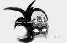 Couples Cool Black Colombina Feather Masquerade Mask For Party