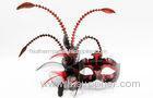 Red / Green / Purple Feather Masquerade Mask For Christmas Party