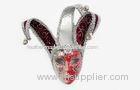 Red And Silver Venetian Jester Mask For Decorative Living Room