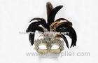 Half Face Mens Carnival Mask , Silver / Beige Masquerade Ball Mask