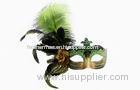 Luxury Green Plastic Feather Masquerade Masks For Wedding Party