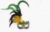 Yellow And Green Venetian Mask , Ladies Carnival Party Mask