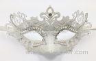 Metal Filigree Venice Carnival Masks , White / Black / Purple