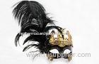 Half Face Feather Masquerade Mask