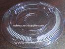 Plastic Clear Disposable Cup Lids Flat Shape With 92mm Diameter