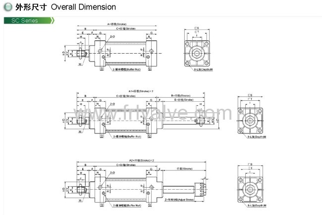 SC series pnuematic cylinder