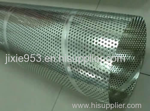 Spiral lockseam perforated pipe used in fluid filtration fields