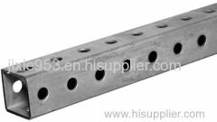 Perforated square tube for making telescoping tube, sign post