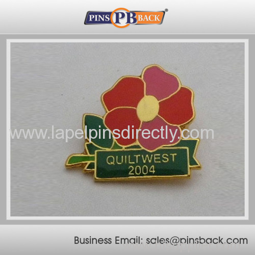 soft enamel with epoxy dome flowers pin badge