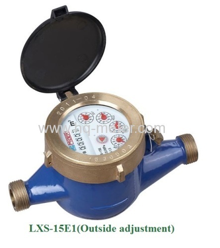 Multi-jet wet type brass Vane Wheel water meter