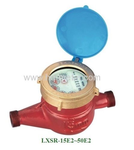 Multi-jet wet type Vane Wheel hot iron water meter