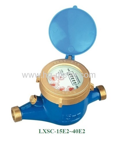 Multi-jet dry type Vane Wheel brass water meter