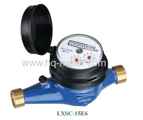 Multi-jet dry type brass Vane Wheel cold water meter