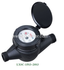 Multi-jet Plastic dry type Vane Wheel water meter