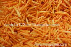 IQF/Frozen carrot strips(5mm,10mm) of even size