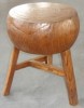 old reproduction elm wood stool