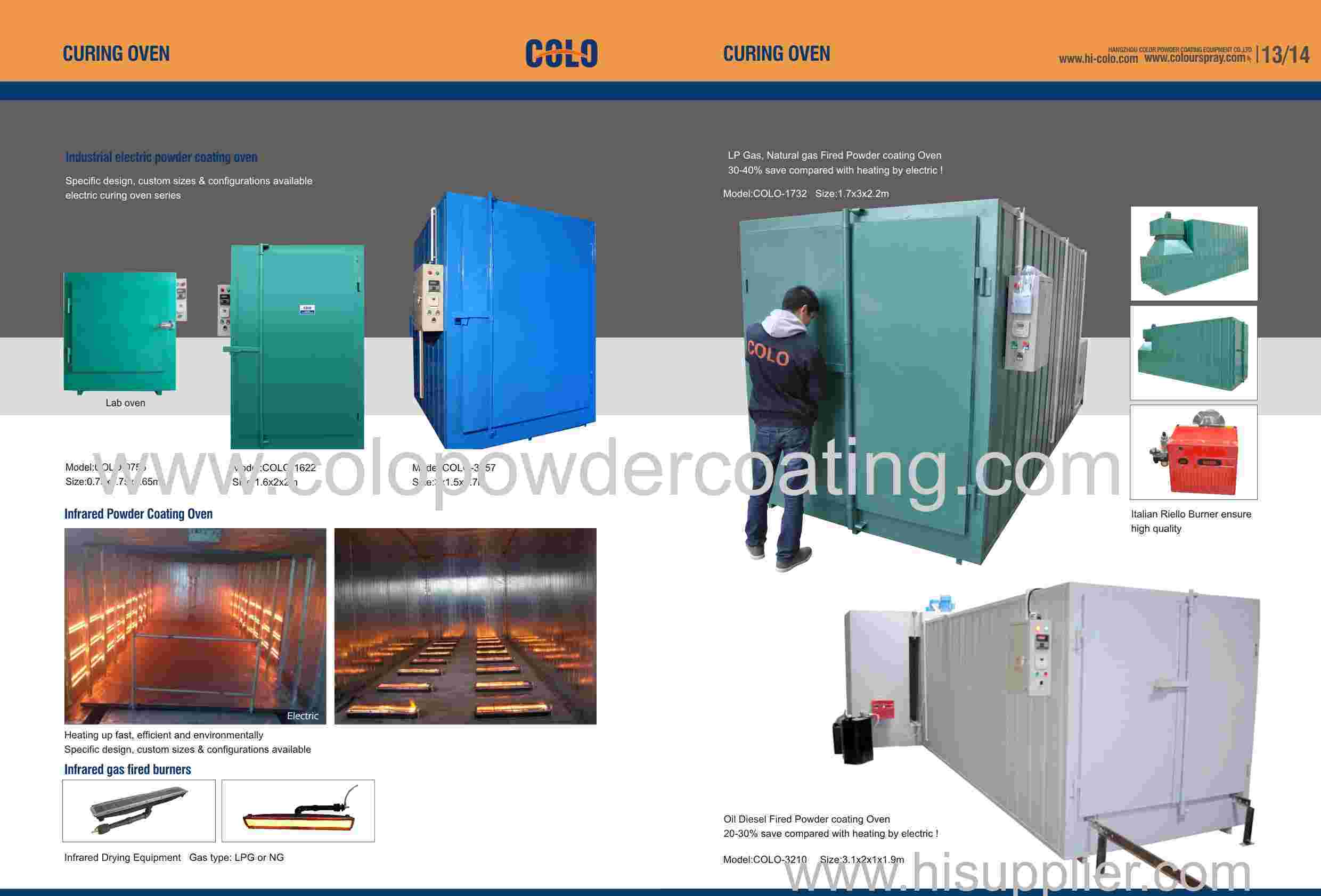 powder curing oven