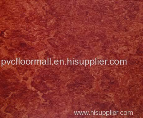 red color heterogeneous commercial PVC flooring roll 2.0mm thickness
