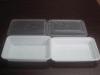 White Rectangular Disposable Plastic Food Containers For Microwave