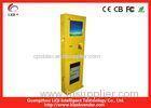 Yellow Interactive Vending Machine Kiosk Payment With RFID Card Reader
