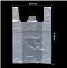 Semi Clear Cup Sealing Film , Plastic LDPE T Shirt Bags 54x33cm