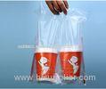 30x30cm HDPE Die Cut Handle Take Away Bag With Bottom For 2 Cups