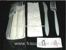 White Plastic Forks And Knives Eco Friendly For Eating Fast Food