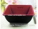 Black Square Take Away Disposable Food Trays Eco Friendly 750ml