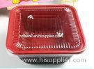 Square Take Away Plastic Food Trays Black For Restaurant 800ml