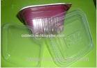 950ml Disposable Food Trays With Lid / Square Take Away Tray