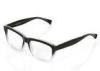 Black And Clear Polycarbonate Plastic Eyeglass Frames , Big Square OEM Custom