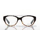 Full Rim Big Round Eyeglass Frames For Women For Myopia Glasses , Retro Style Purple / Yellow