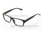 Square Plastic Eyeglass Frames For Women , Black / Red Polycarbonate